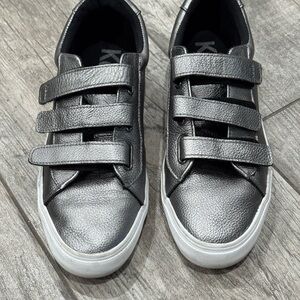 Keds Pewter Leather Sneakers